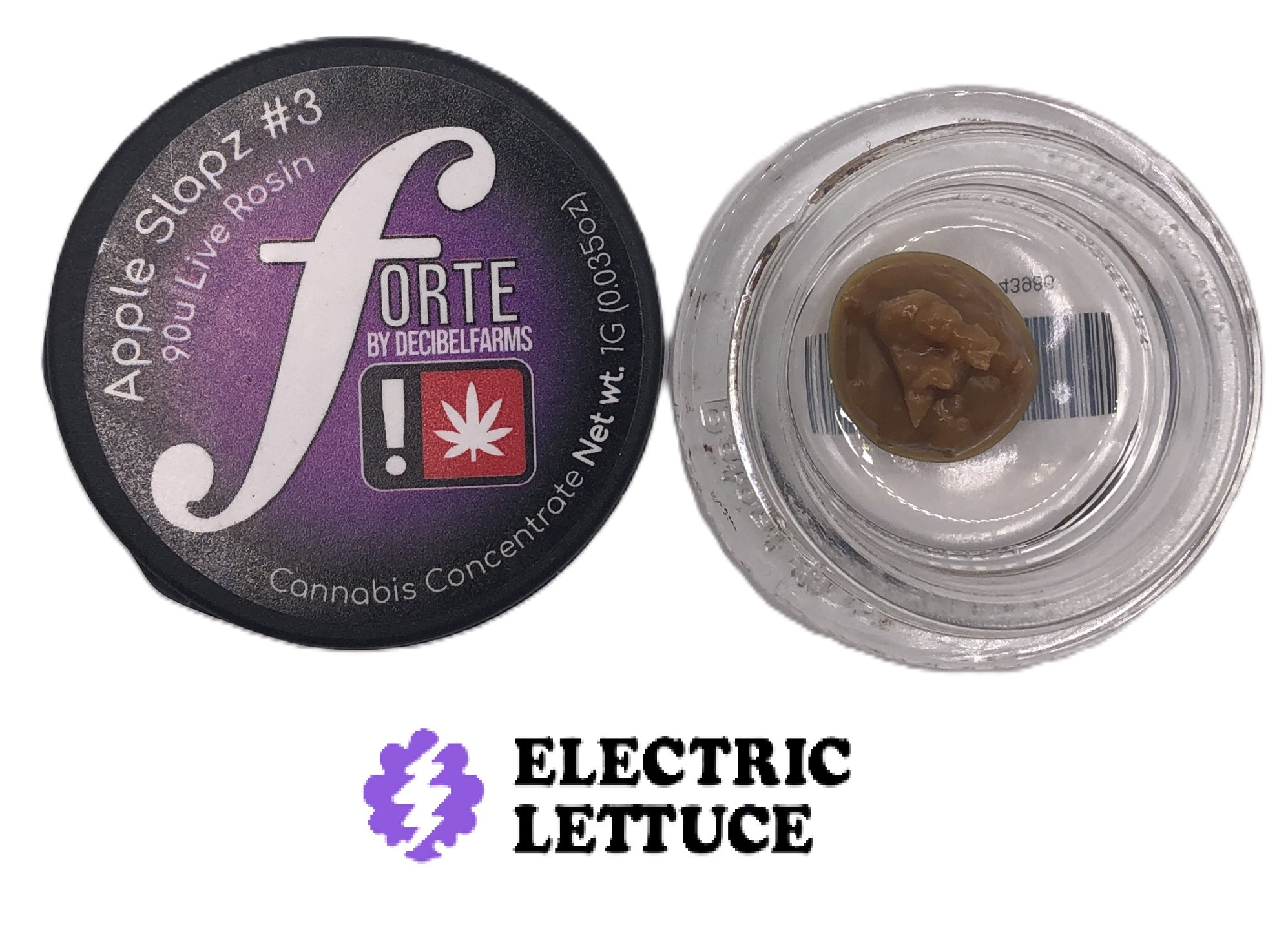 Photograph of product: Decibel Apple Slapz 90u Live Rosin
