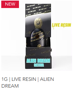 Photograph of product: NY Honey Alien Dream Live Resin