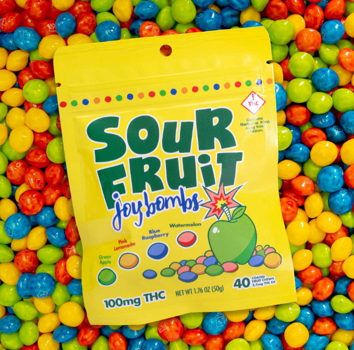 Photograph of product: Joybombs - Sour - 100mg (40 chews)