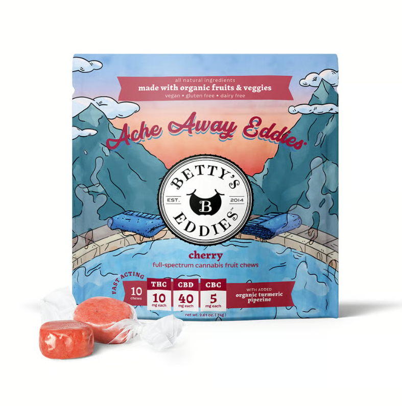 Photograph of product: Fruit Chew | Betty's Eddies | Cherry [Ache Away Betty's] [10pk]