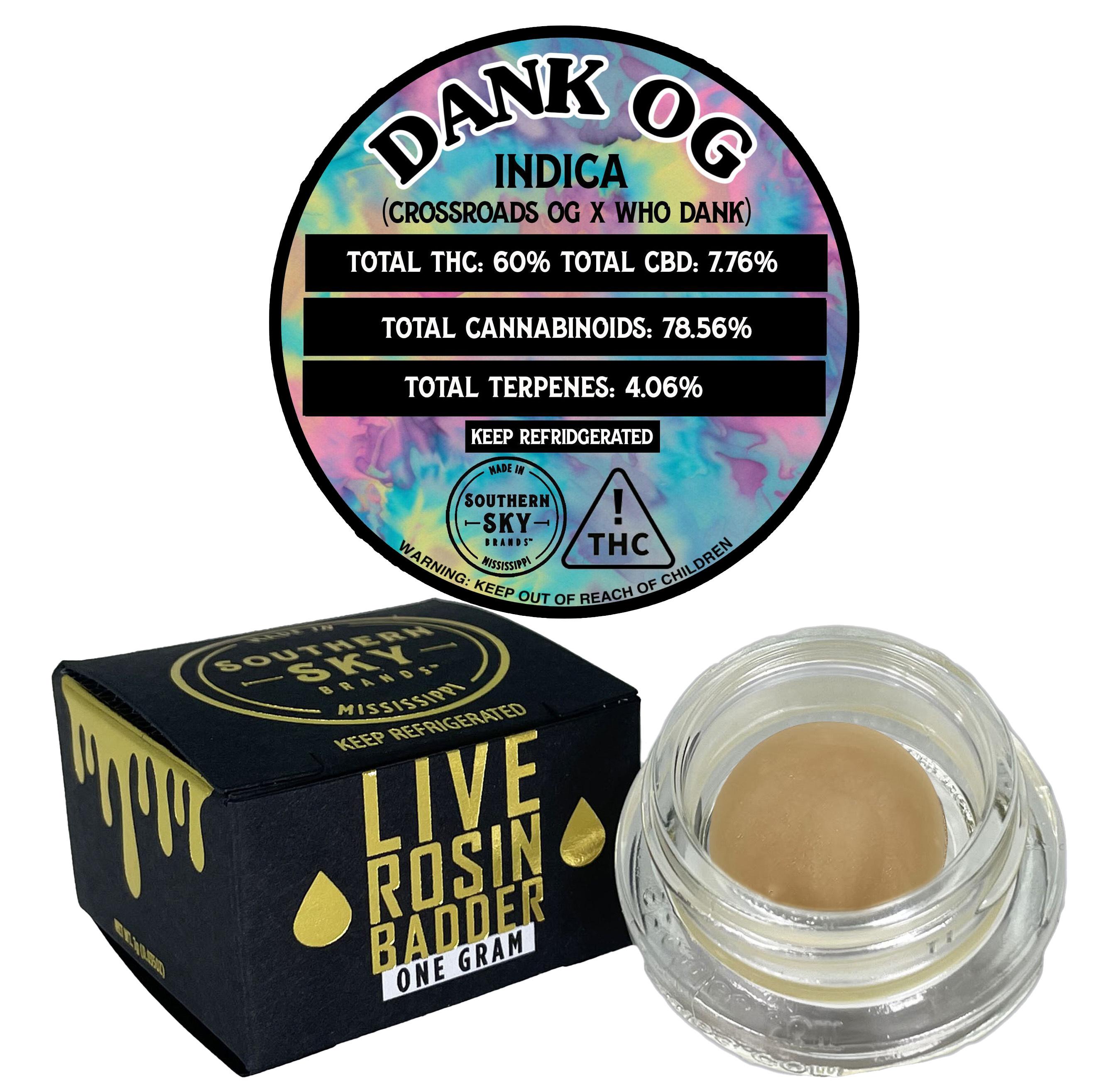 Photograph of product: Southern Sky | 1g | Dank OG | Live Rosin