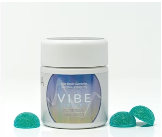 Photograph of product: VIBE | Blueberry Lemonade Solventless Gummies | 250mg (10pk)