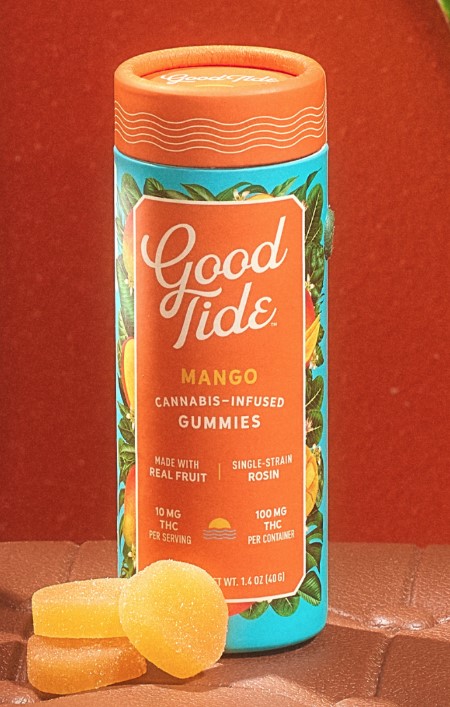 Photograph of product: Good Tide | 100mg Rosin Gummies | Mango (I)