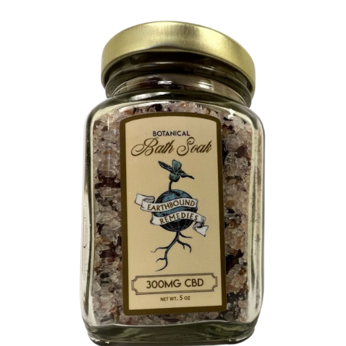 Photograph of product: Sicilian Blood Orange & Hibiscus 300mg CBD Bath Soak By EarthBound Remedies