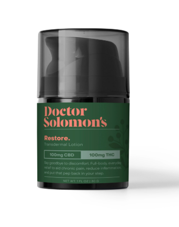 Photograph of product: RESTORE | LOTION | 1TH-oui : 1CBD | 200MG