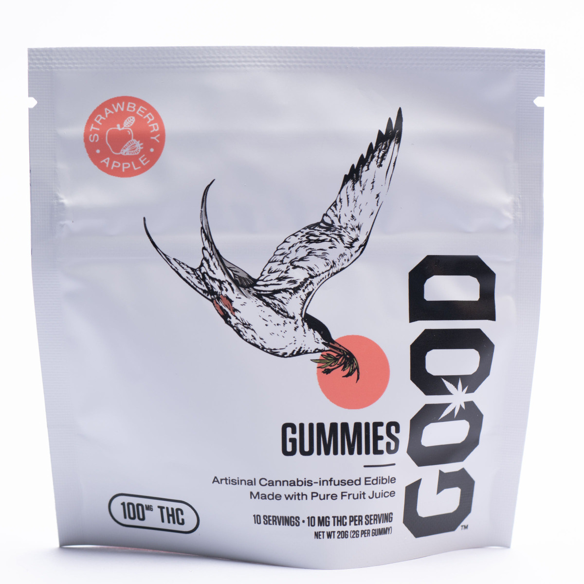 Photograph of product: GOOD Gummies 100mg Apple Strawberry