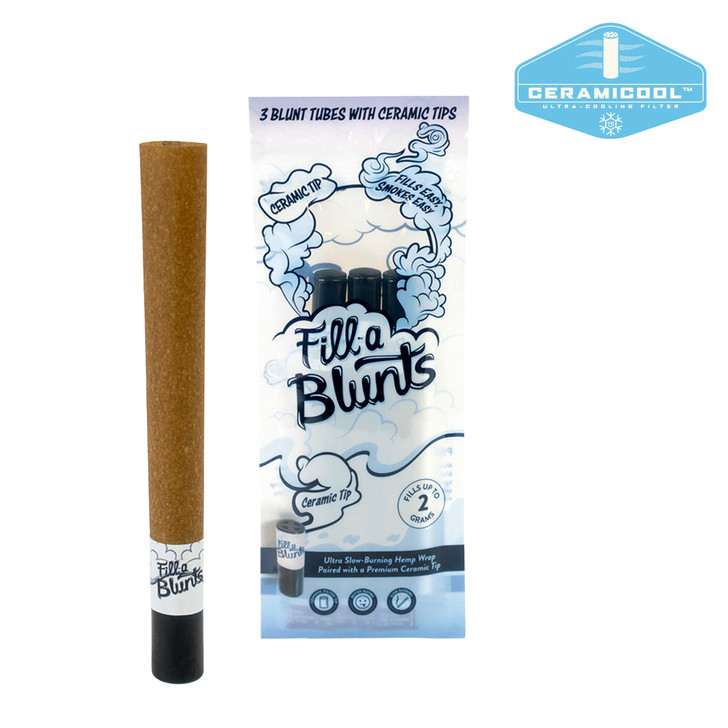 Photograph of product: Daysavers - Fill-a Blunts Fatty Pre Rolled Blunt Tubes with Ceramic Filter Tips 3pk