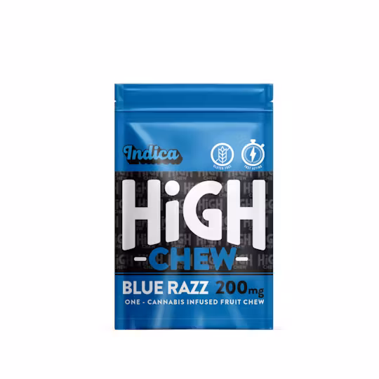 Photograph of product: High Chew - Gummies - Blue Razz - 200MG