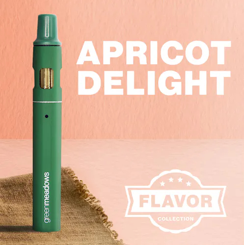 Photograph of product: 1g Apricot Delight TANK Disposable - Green Meadows