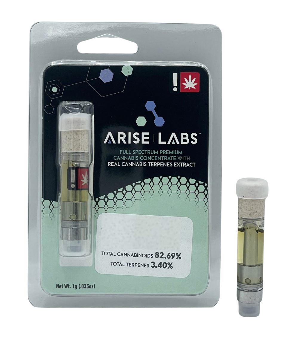 Photograph of product: Arise Labs 510 Cartridge - Rainbow Raceway Hybrid