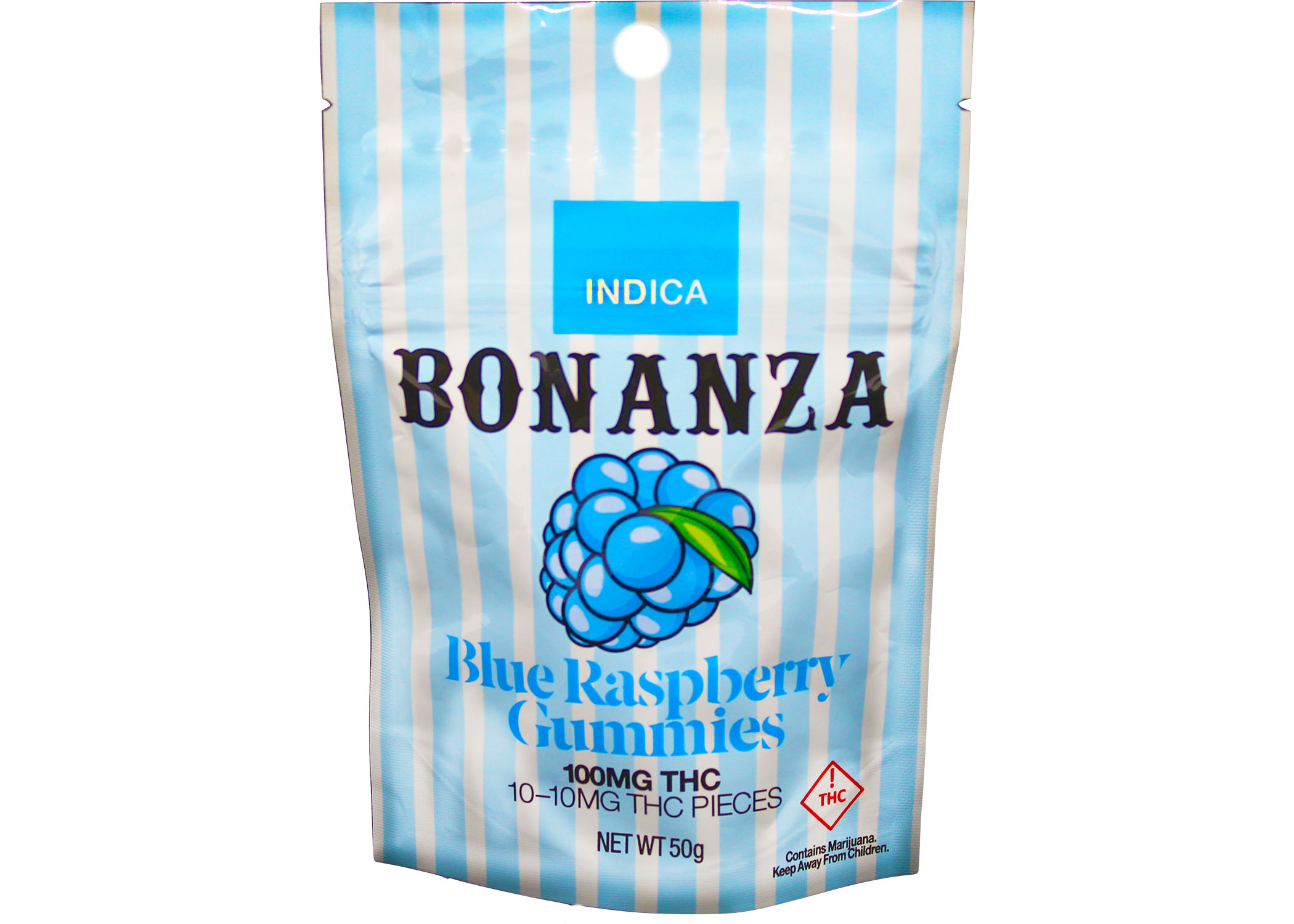 Photograph of product: Blue Raspberry (I) - 100mg Gummies - BZ