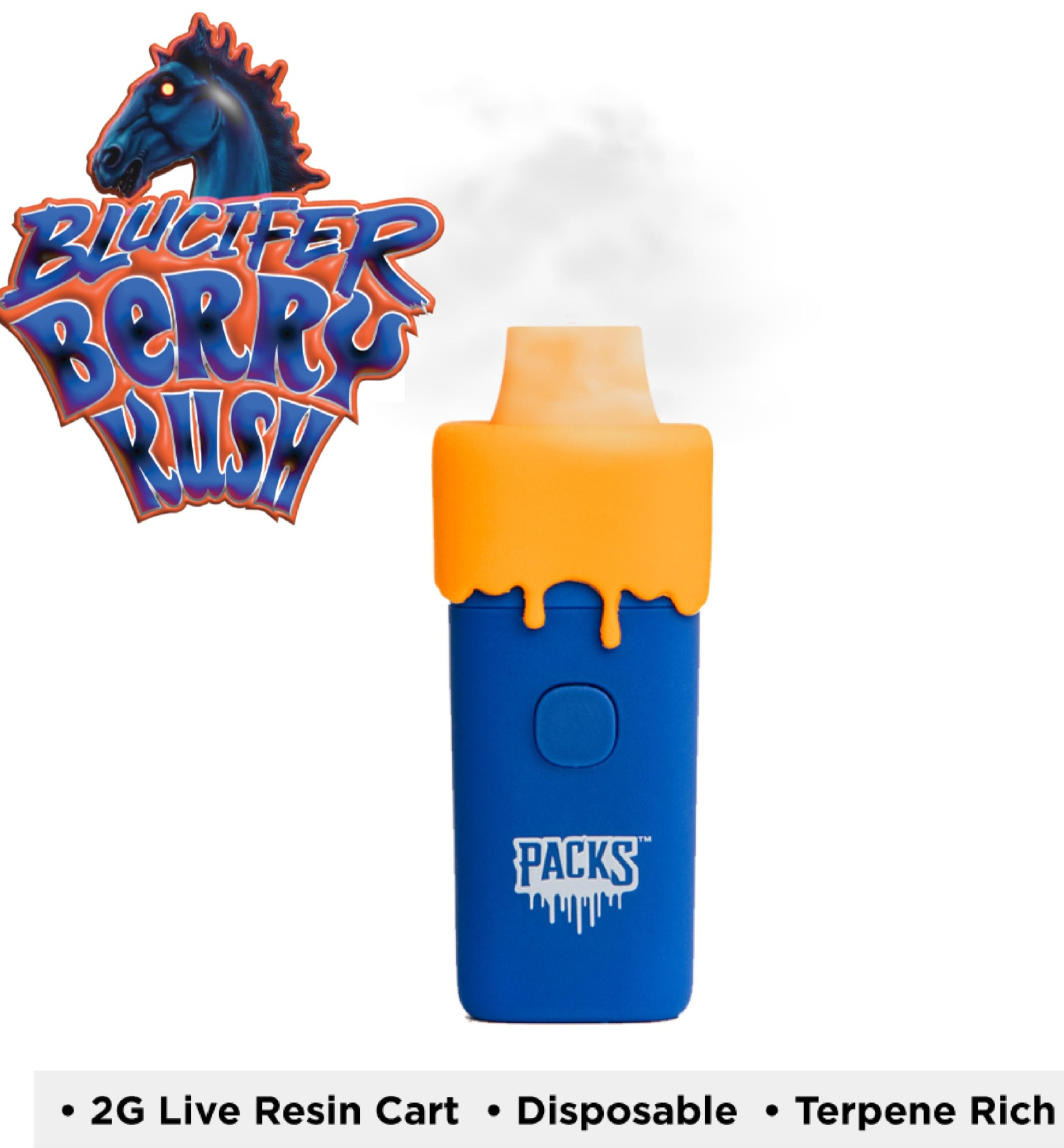 Photograph of product: Packs 2g Live Resin (I)-Blucifer Berry Kush