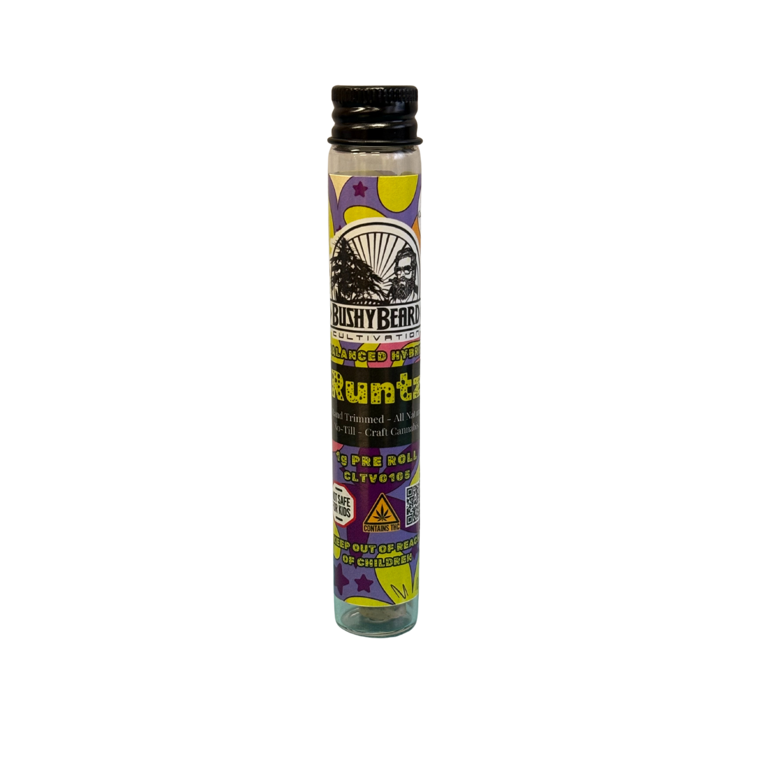 Photograph of product: Runtz I 1g Pre-roll I Bushy Beard