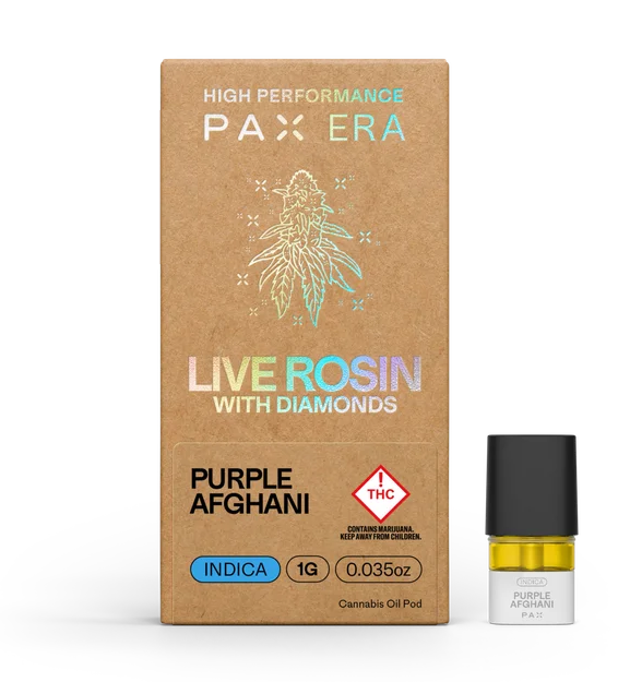 Photograph of product: PAX Purple Afghani Oui'd Live Rosin + Diamonds Pod 1000mg