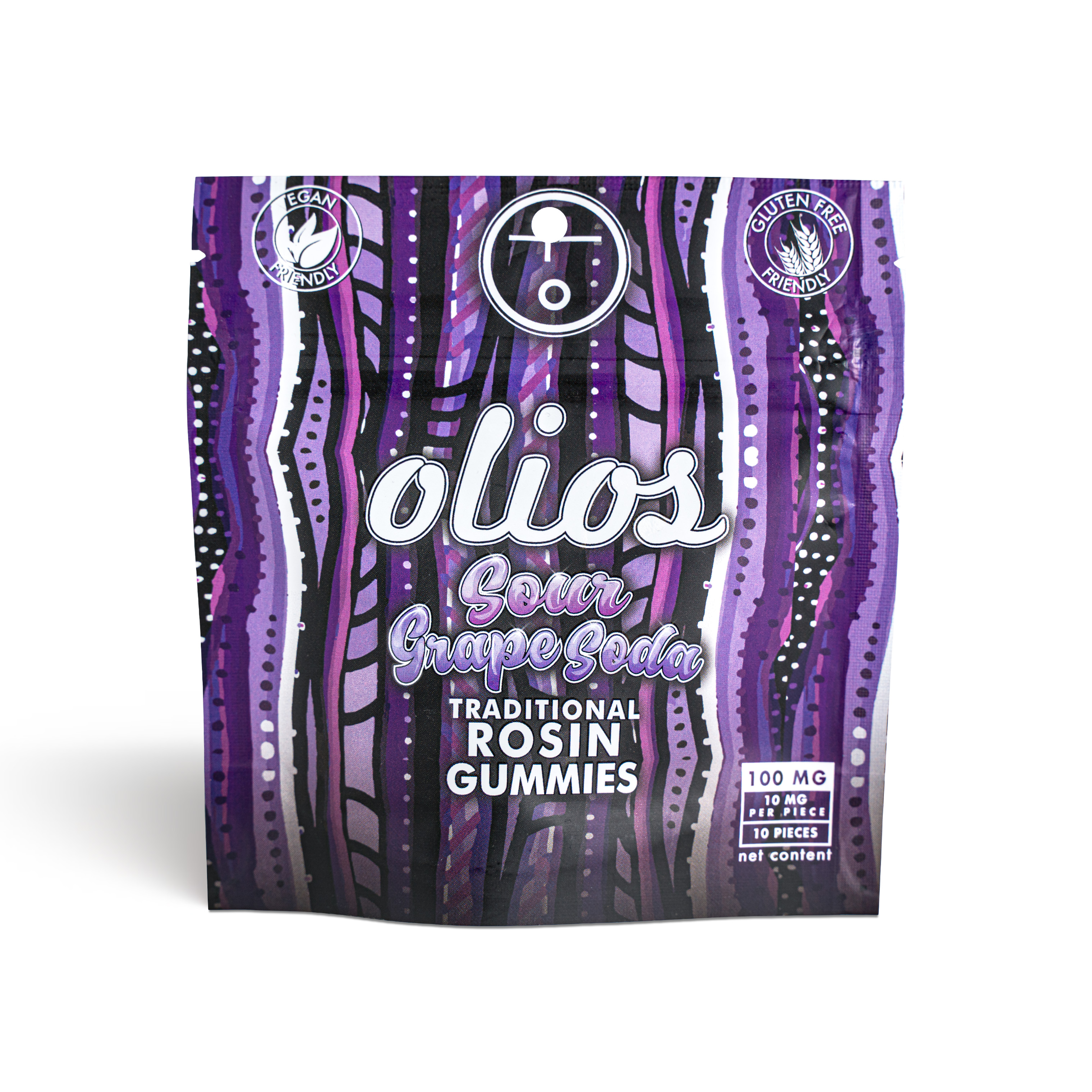 Photograph of product: Sour Grape Soda Rosin Gummies - 100mg