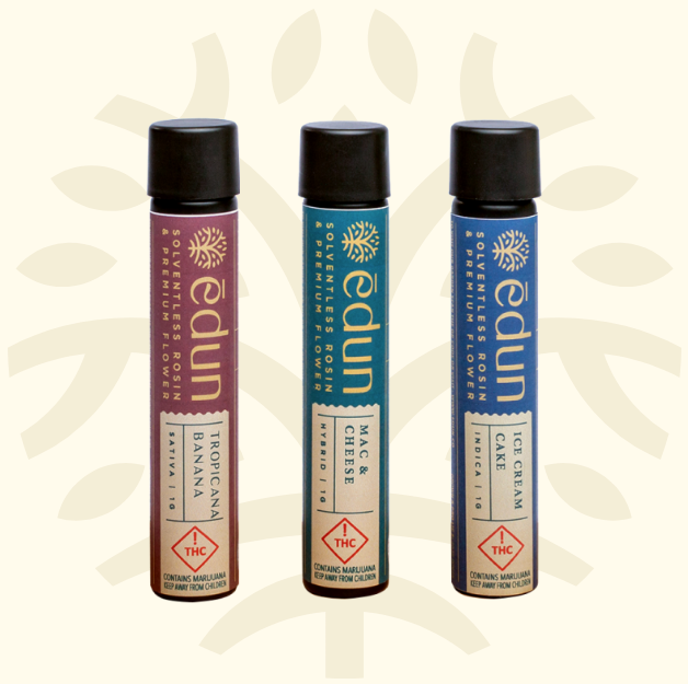 Photograph of product: Edun | Live Rosin Joints | 2 Pack - Super Boof + Peanut Butter Breath