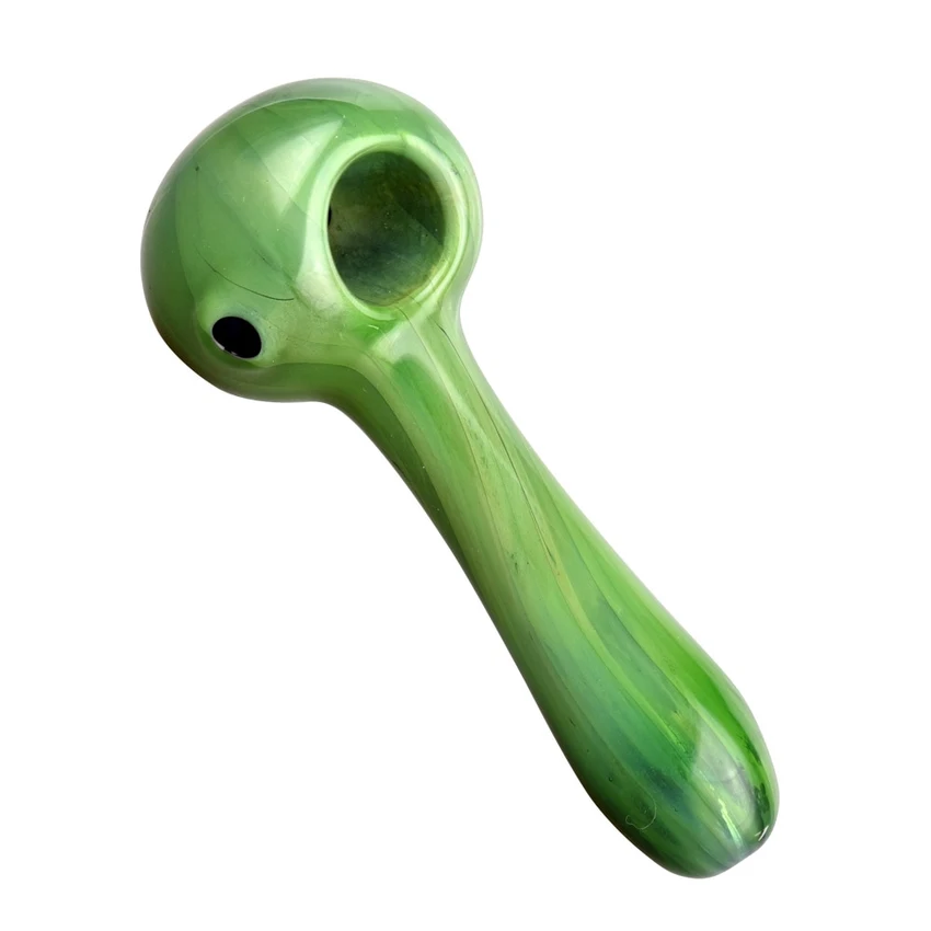 Photograph of product: Green Apple Hard Candy Glass Spoon Pipe | 4"