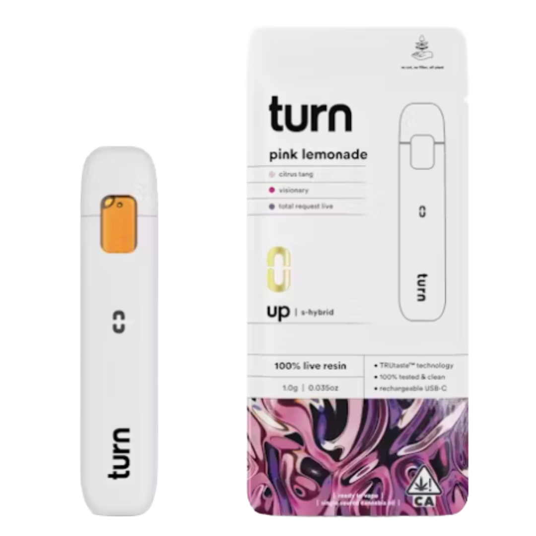 Photograph of product: TURN - TURN UP -  PINK LEMONADE LIVE RESIN 1000MG READY TO USE