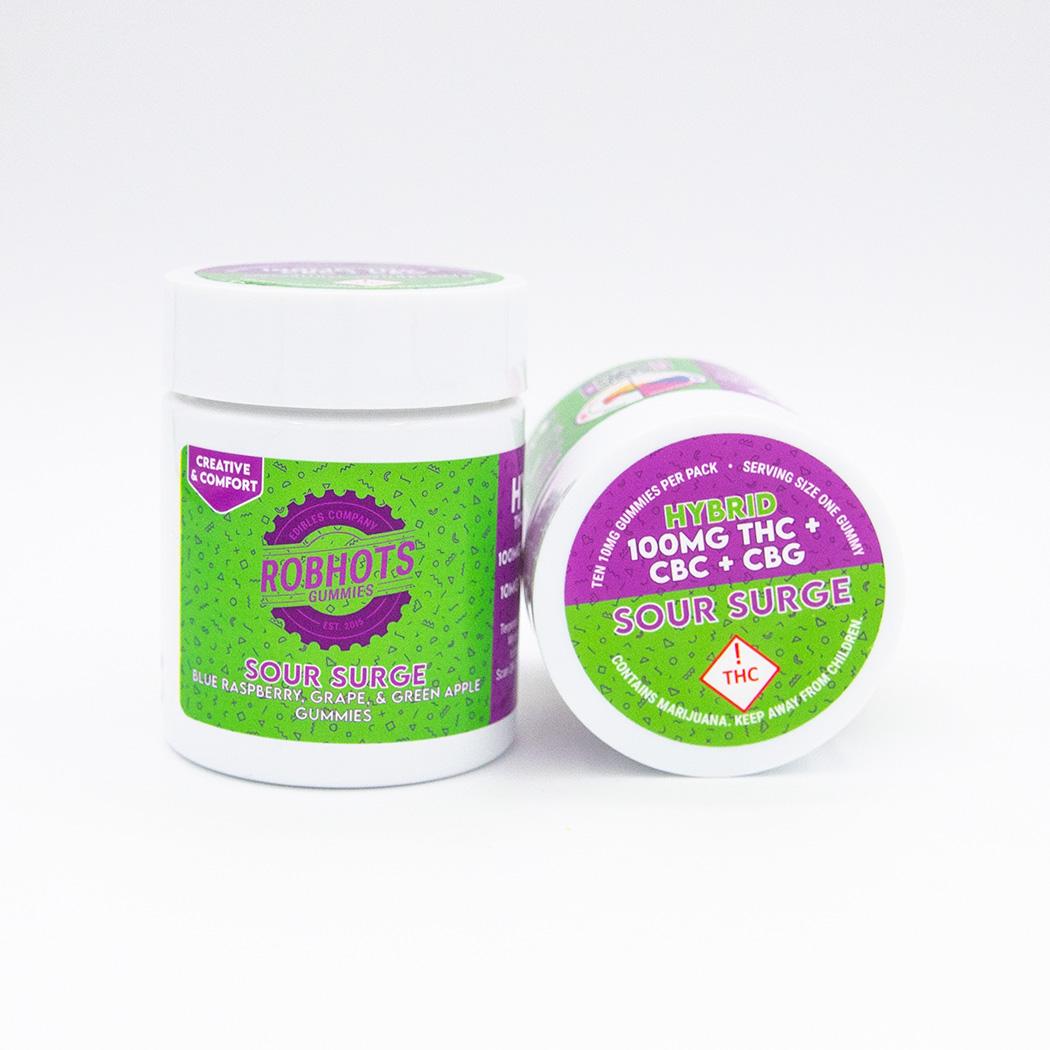 Photograph of product: Rec Robhots Gummies 100mg - Sour Surge