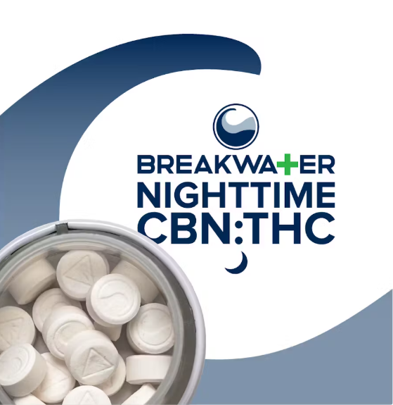Photograph of product: Breakwater | Nighttime | CBN:TH-oui | Lozenges | 20pk