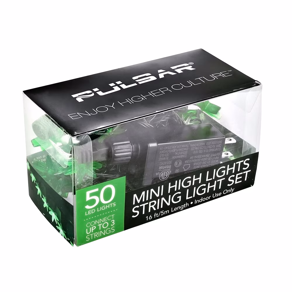 Photograph of product: Hemp Leaf LED String Lights