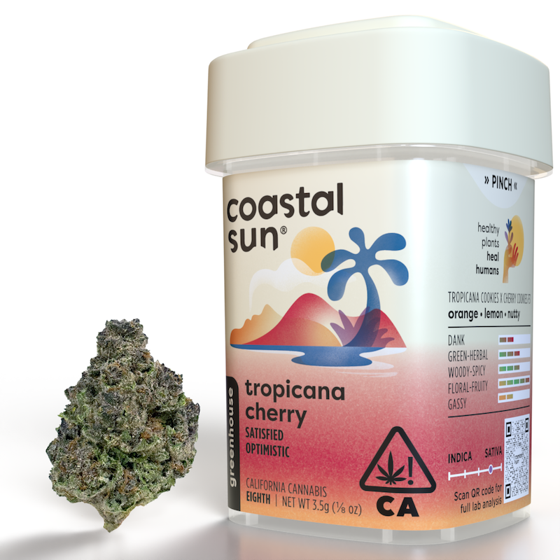 Photograph of product: Tropicana Cherry - 3.5g (SH) - Coastal Sun