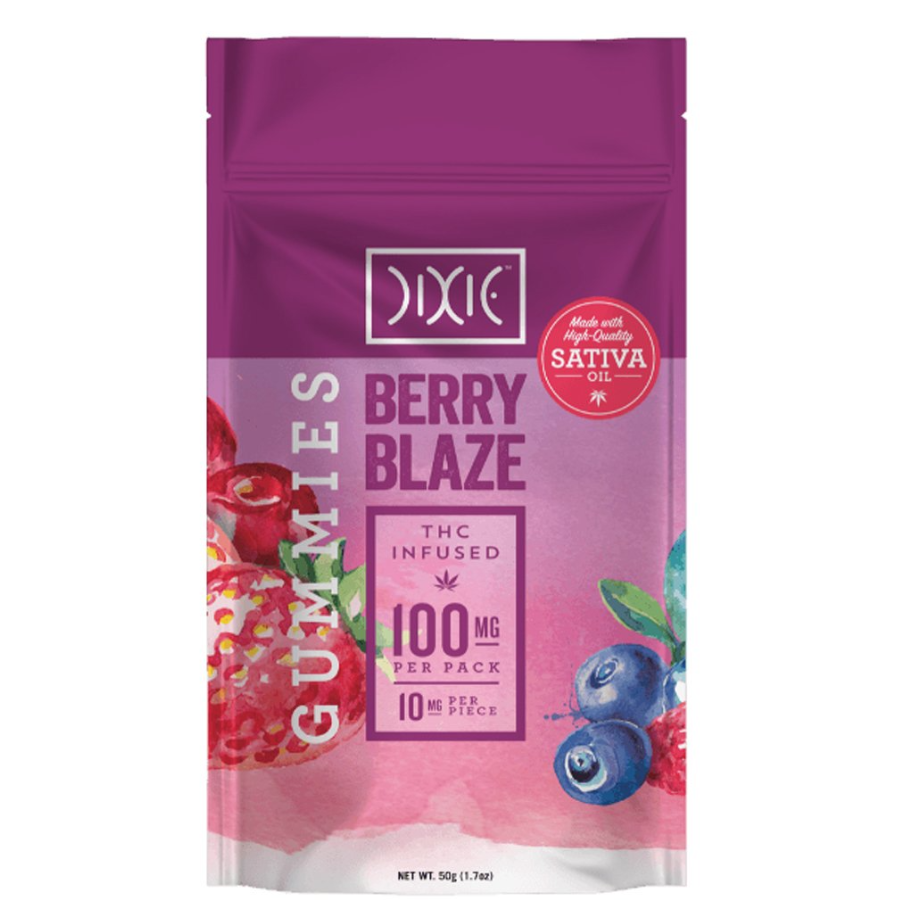 Photograph of product: Dixie 10mg Berry Blaze Oui'd Gummies - 100mg