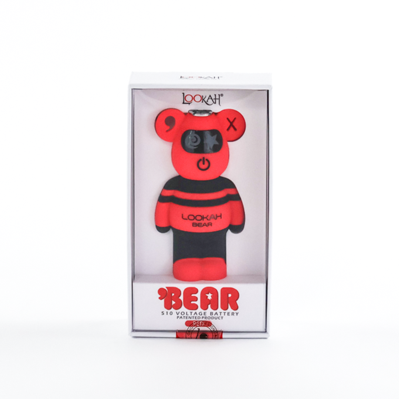 Photograph of product: LUVBUDS LOOKAH BEAR 500MAH VARIABLE VOLTAGE 510 BATTERY-RED