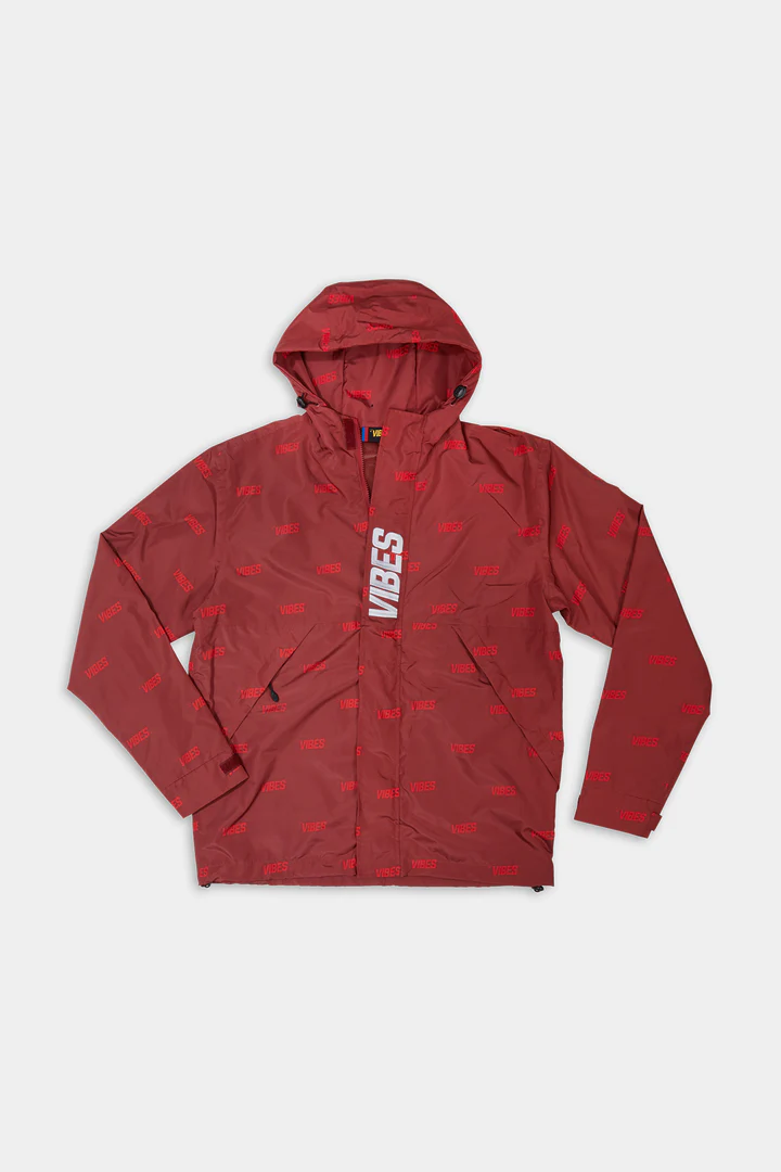 Photograph of product: Vibes - Logo Rain Jacket | Red L