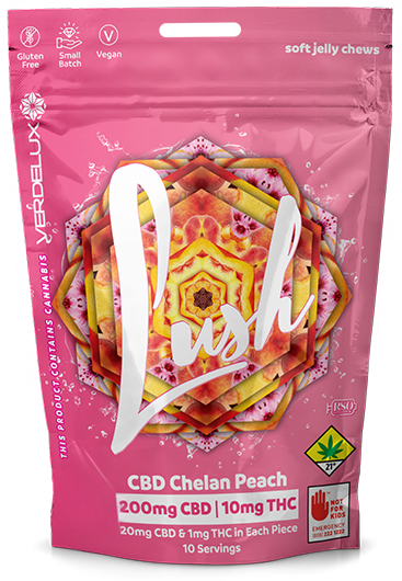 Photograph of product: Chelan Peach Gummies | 20:1 CBD:TH-oui 10pk