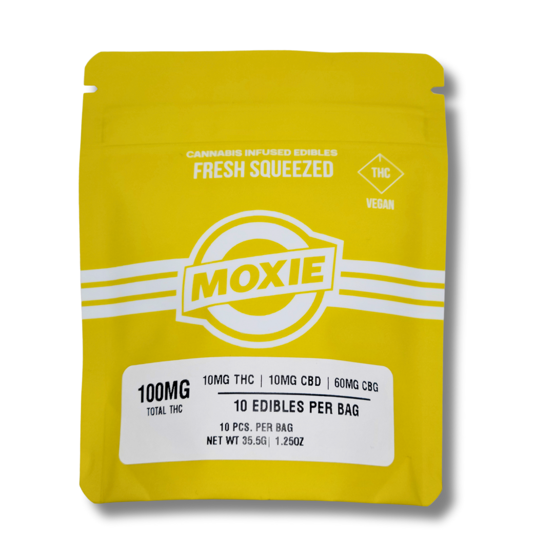 Photograph of product: Fresh Squeezed | Gel Cube | 1:1:5 TH-oui:CBD:CBG | 10mg | 10pk