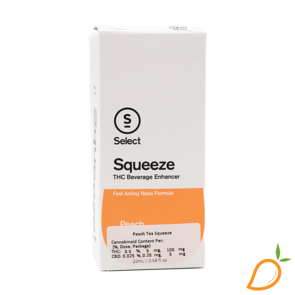 Photograph of product: 100mg Peach Tea Hybrid Drink Mix Select Squeeze