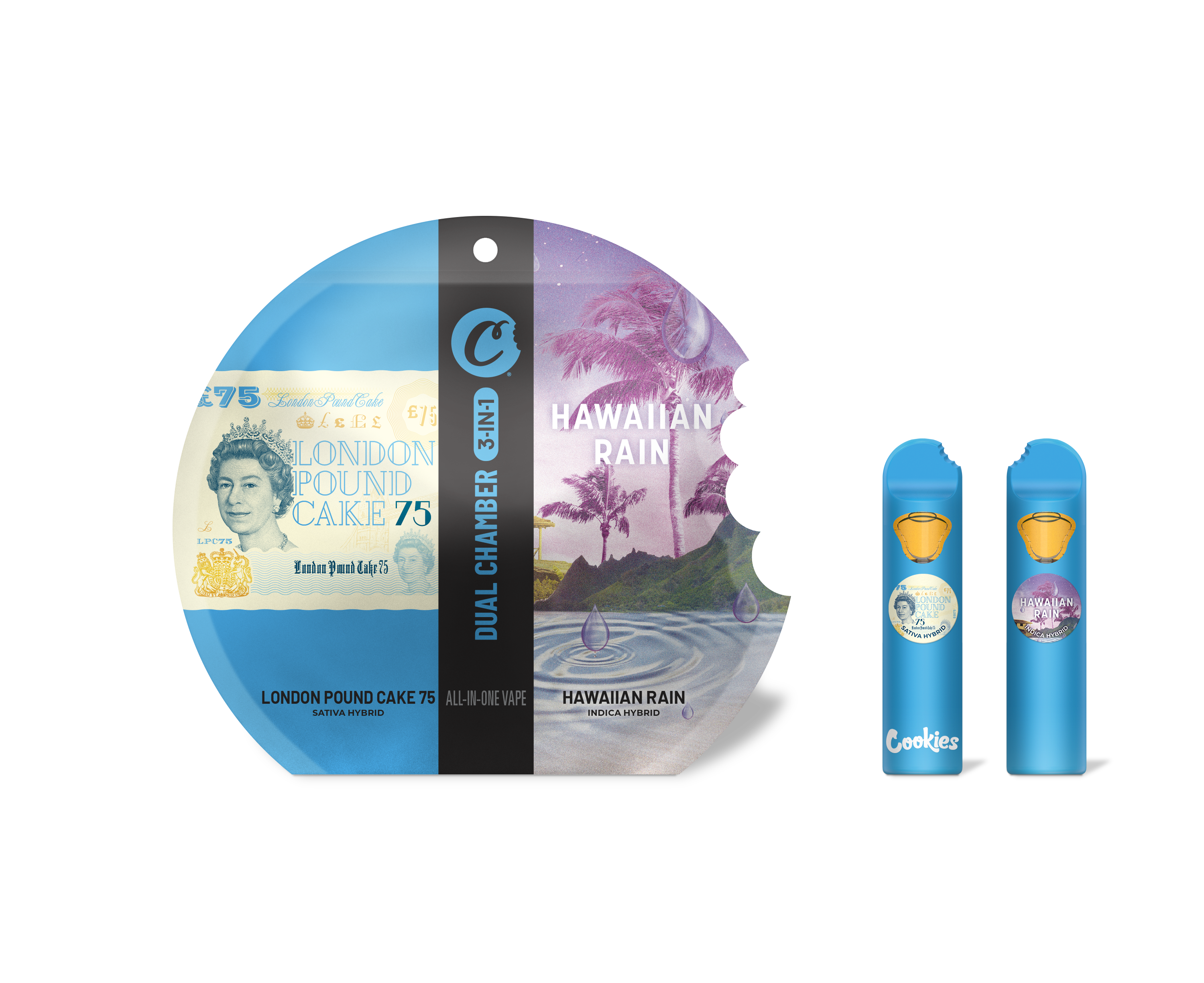 Photograph of product: Cookies | LPC 75 x Hawaiian Rain | CDT Disposable | 2g