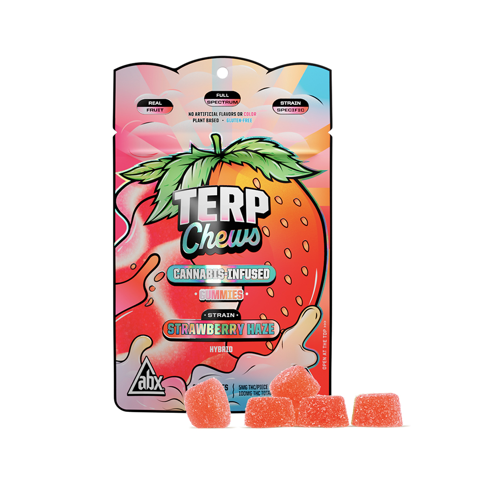 Photograph of product: STRAWBERRY HAZE TERP CHEWS [20 CT]