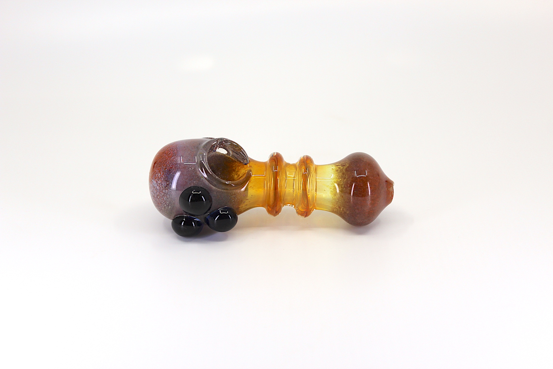 Photograph of product: 5" Fumed Neck Frit, Topped and Wrapped Hand Pipe (HEAVY)