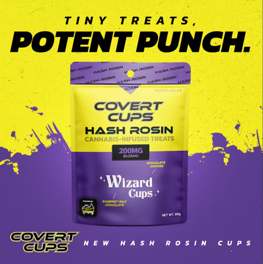 Photograph of product: Covert Cups - Chocolate - 200mg au chocolat Rosin - Wizard