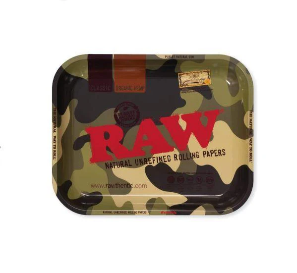 Photograph of product: RAW Authentic Camouflage Large Metal Rolling Tray