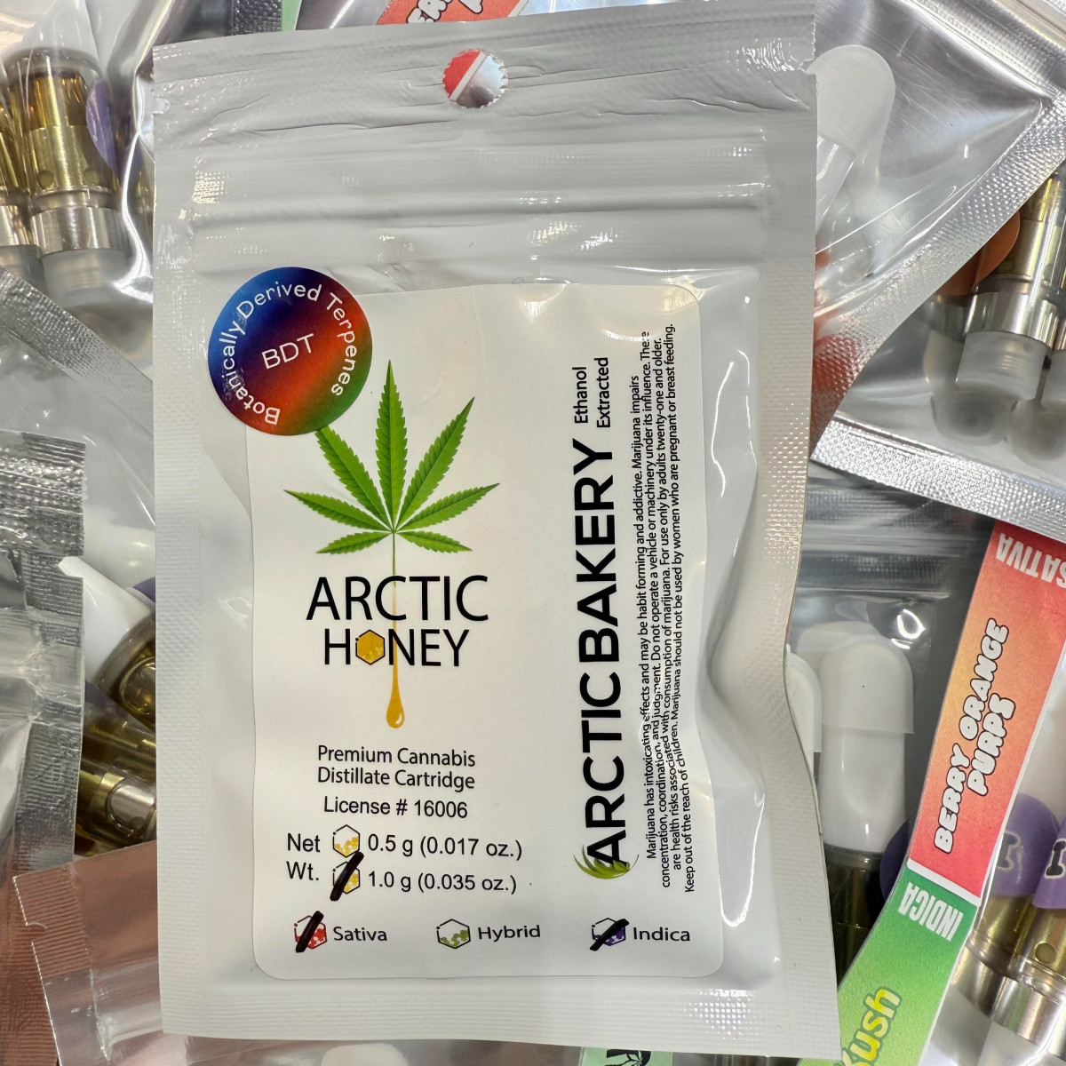 Photograph of product: Nanner Kush x Berry Orange Purps x 2 Carts