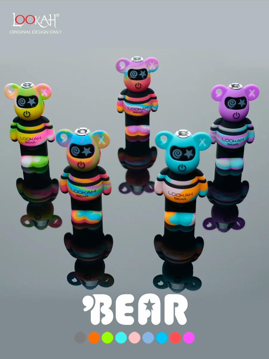 Photograph of product: Lookah | Bear 500mAh Vape Pen Battery | Assorted TieDye Colors