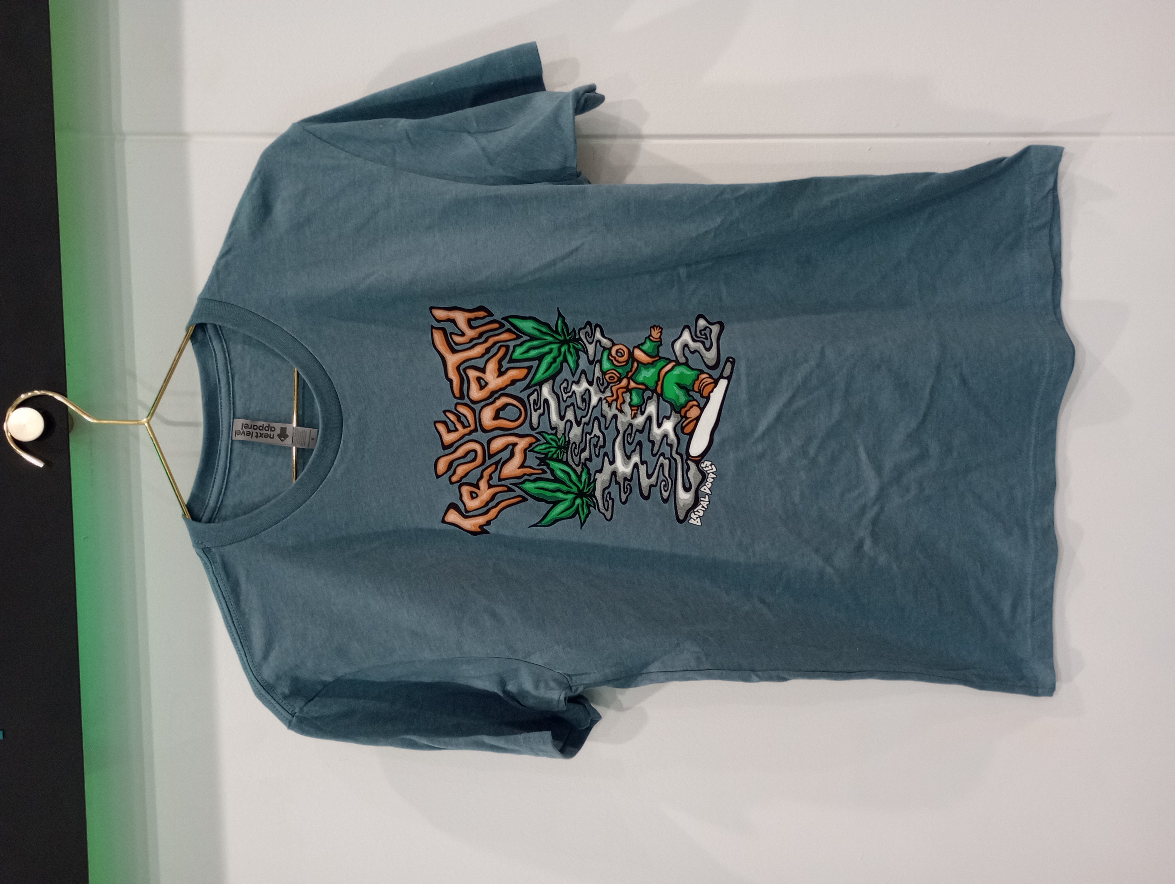 Photograph of product: X-Large TrueNorth/Brutal Doodles T-Shirt - Slate Blue