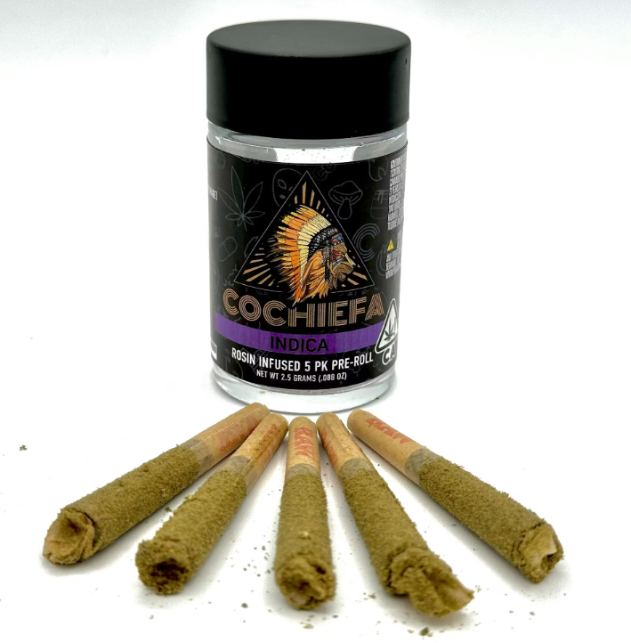 Photograph of product: BABY CHIEFA Oui'd TRIPLE INFUSED PRE-ROLL 5 PACK 2.5G