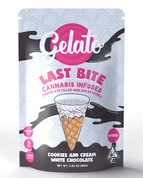 Photograph of product: Last Bites Cookies and Cream (S) Mini Cones 100mg - Retail