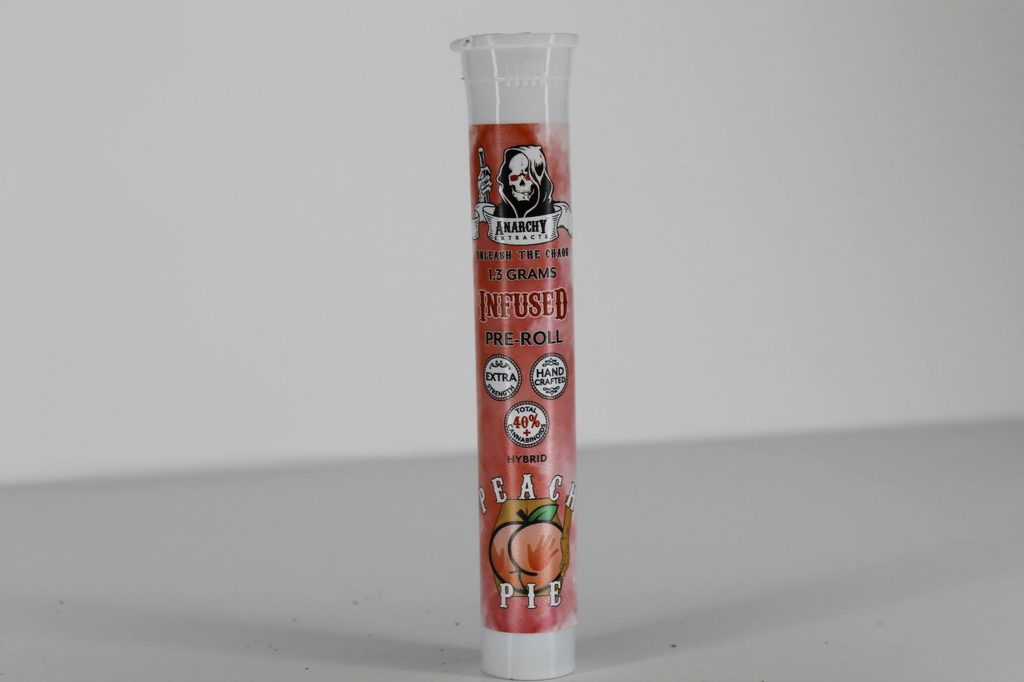 Photograph of product: Anarchy | Peach Pie | 1.3g Pre Roll