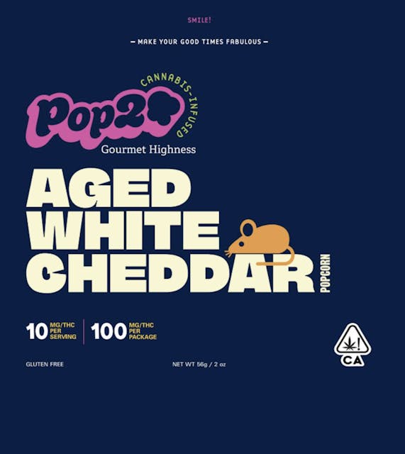Photograph of product: Aged White Cheddar Popcorn 100mg - 