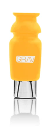 Photograph of product: Grav Silicone-Capped Glass Crutch Yellow