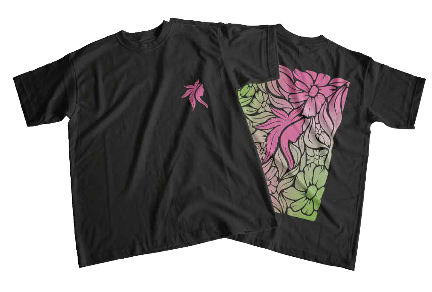 Photograph of product: Floral Logo T-Shirt - Pink - XXXL