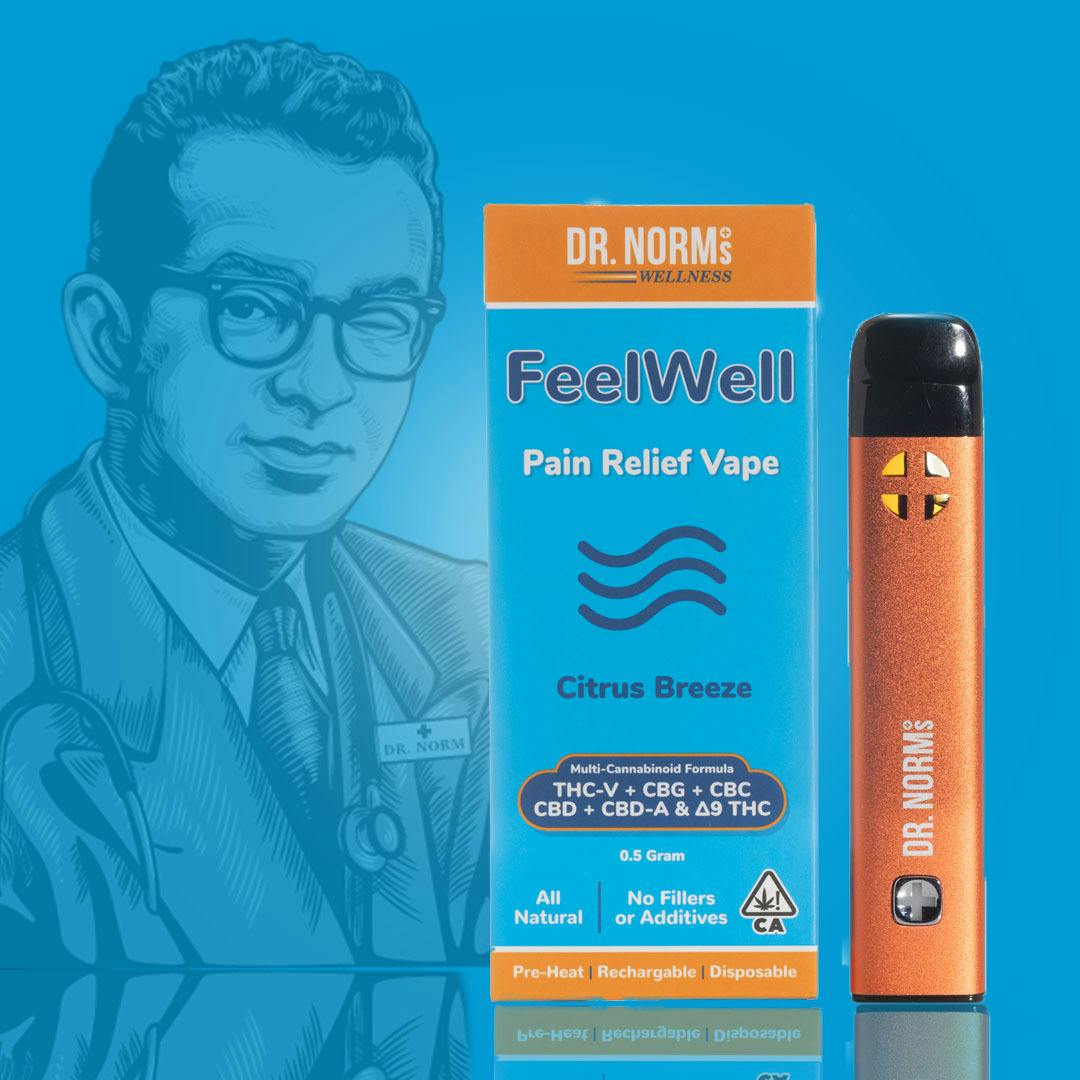 Photograph of Product: Citrus Breeze (S) FeelWell Pain Relief ALL-IN-ONE Vape - Dr. Norm's