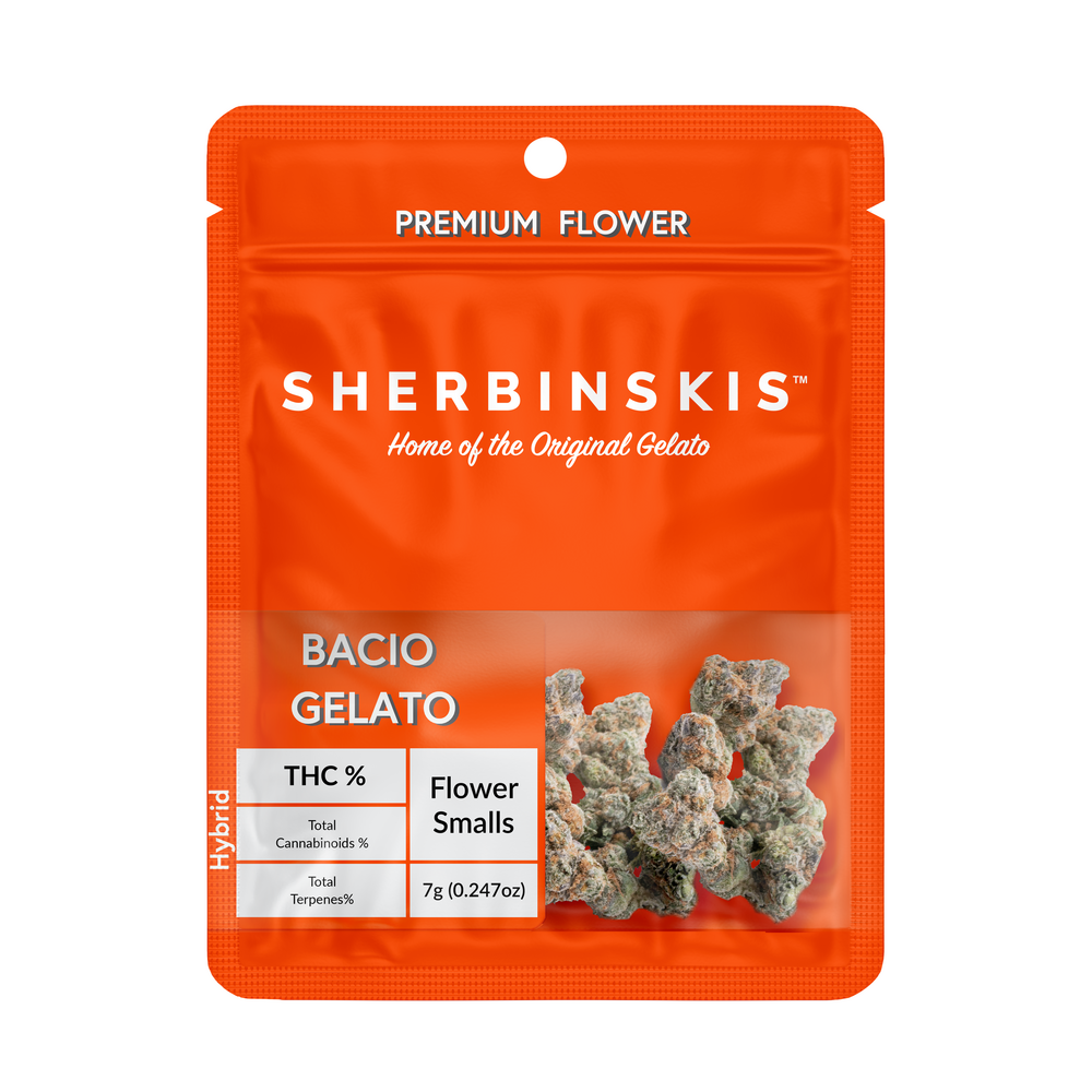 Photograph of product: Sherbinskis | Bacio Gelato Prepackaged Flower | 7g