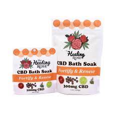 Photograph of product: Healing Rose | Bath Soak | CBD | Fortify & Renew | 100mg CBD