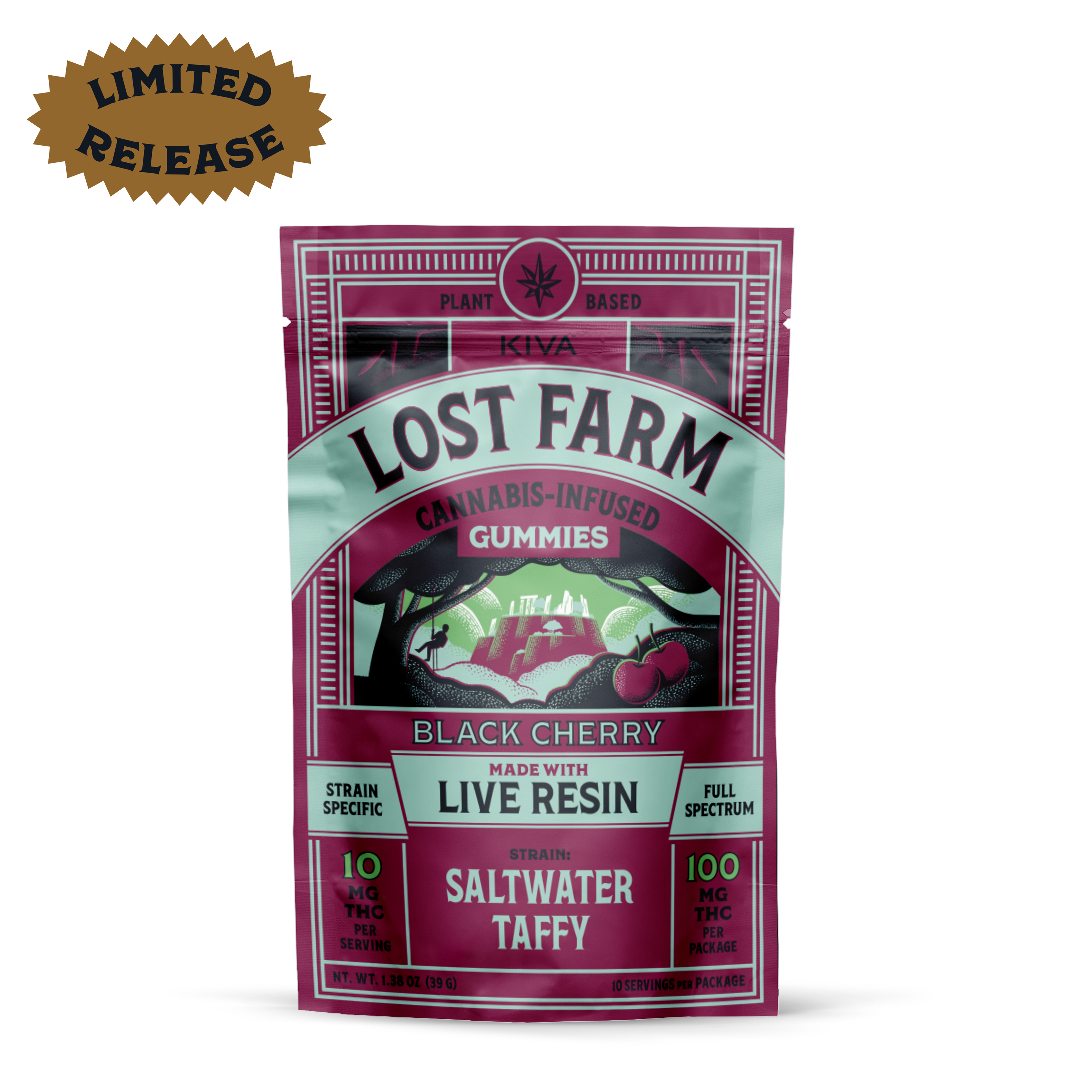 Photograph of product: Lost Farm-Live Resin Gummy-Black Cherry X Saltwater Taffy